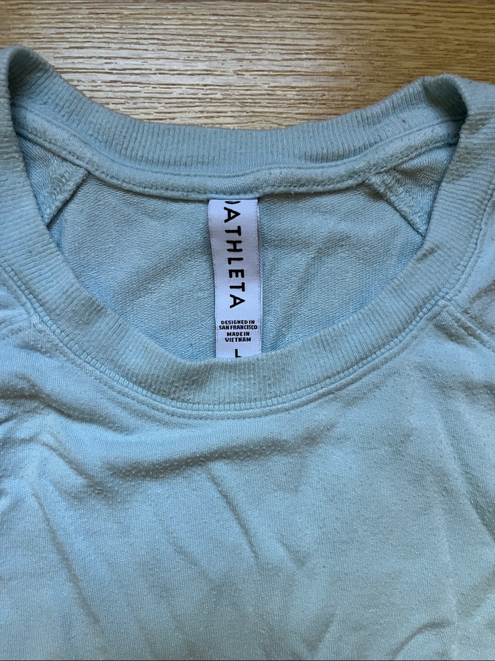 Athleta Women’s Lightweight Crewneck Pullover in Pale Blue - Picture 2 of 5